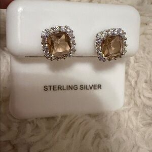 Elegant Sterling Silver Stud Earrings